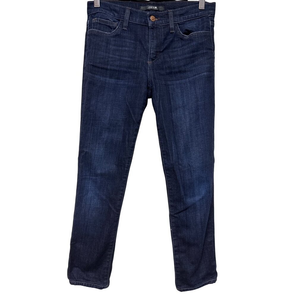 Joe's Jeans Dixie Women's Jeans Denim Blue Straight Leg Size 27 Button Zip Close